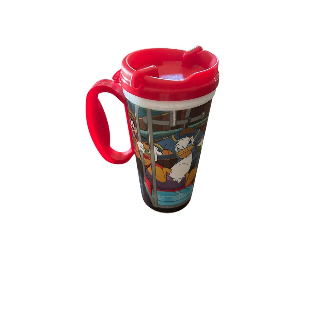 Walt Disney Parks Travel Mug Rapid Fill Refillable Cup Mickey Minnie Donald